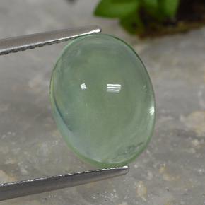 Light Green Fluorite Gem - 7.8ct Oval Cabochon (ID: 493932)