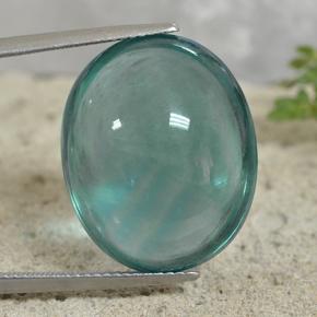 34.3ct Oval Cabochon Greenish Blue Fluorite for sale thumb image of 34.3ct Oval Cabochon Greenish Blue Fluorite (ID: 496597)