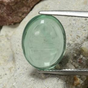 Verde claro Fluorita Gema - 10ct Cabujón Óvalo (ID: 496607)