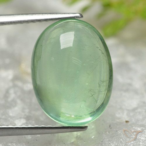 8.59ct Natural Light Green Fluorite, Oval, Transparent