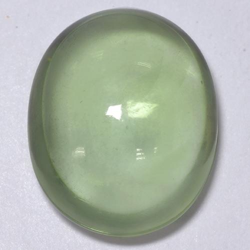 Medium Green Fluorite Gem - 10ct Oval Cabochon (ID: 496997)
