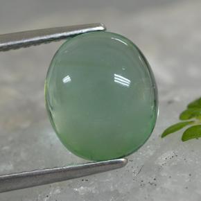 Verde frío Fluorita Gema - 5ct Cabujón Óvalo (ID: 497176)