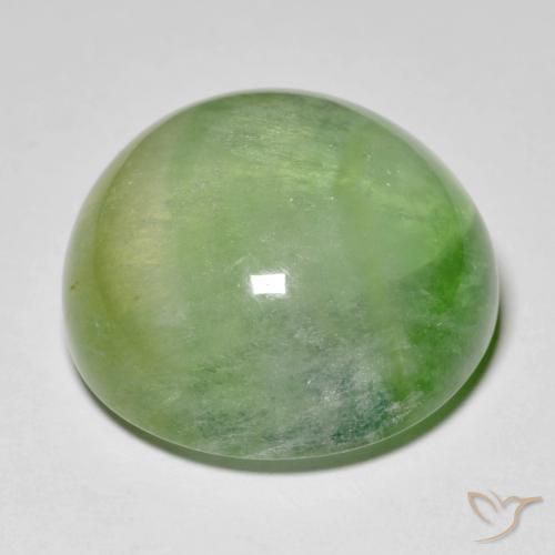 Fluorite Gemstone in 20 mm (calibrated) Size for Sale, Fluorite Stone in Pear Green Color