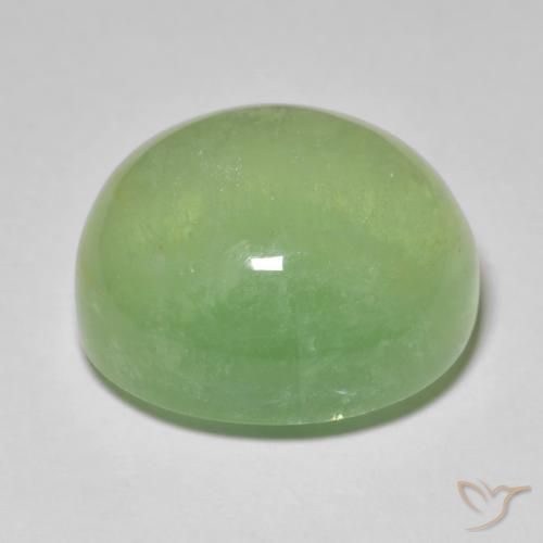 Fluorite Gemstone in 17.7 x 16.1 mm Size for Sale, Fluorite Stone in Pear Green Color