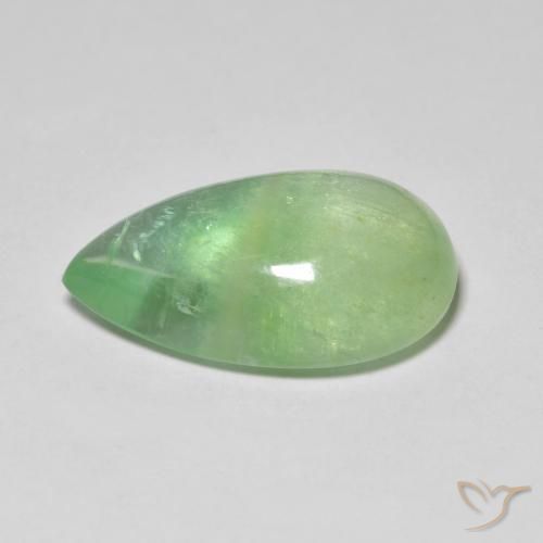 Fluorite Gemstone in 17.5 x 12.2 mm Size for Sale, Fluorite Stone in Lime Green Color