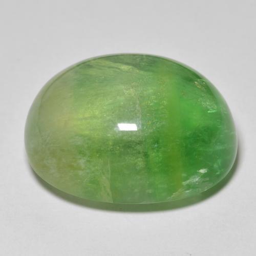 Fluorite Gemstone in 21.4 x 17.8 mm Size for Sale, Fluorite Stone in Forest Green Color