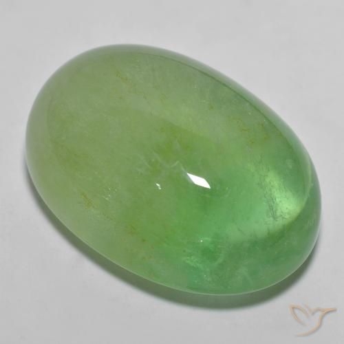 25.55 Ct / 35X23X4 mm / Loose Gemstone Oval Shape Green Copper Turquoise Cabochon H-330