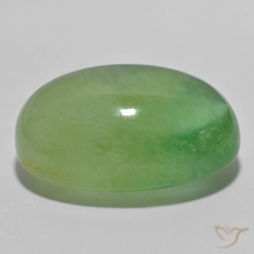 Fluorite Gemstone in 22.9 x 16 mm Size for Sale, Fluorite Stone in Pale Pear Green Color