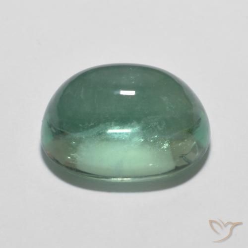 Fluorite Gemstone in 13 x 9 mm (calibrated) Size for Sale, Fluorite Stone in Very Light Blue Green Color