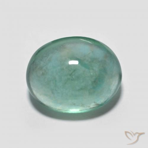 7.08ct Natural Light Blue Green Fluorite, Oval, Transparent