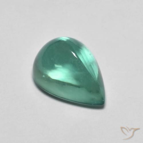 4.64 ct Turquoise Fluorite Stone, Natural Fluorite in Pear Cabochon Shape for Sale
