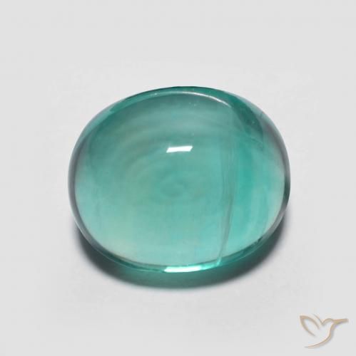 5.31ct Natural Greenish Blue Fluorite, Oval, Transparent