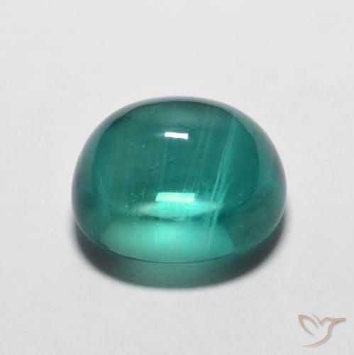 Fluorite Gemstone in 11 x 9 mm (calibrated) Size for Sale, Fluorite Stone in Greenish Blue Color