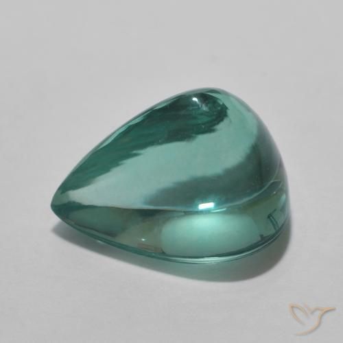 Fluorite Gemstone in 11.6 x 8.8 mm Size for Sale, Fluorite Stone in Greenish Blue Color