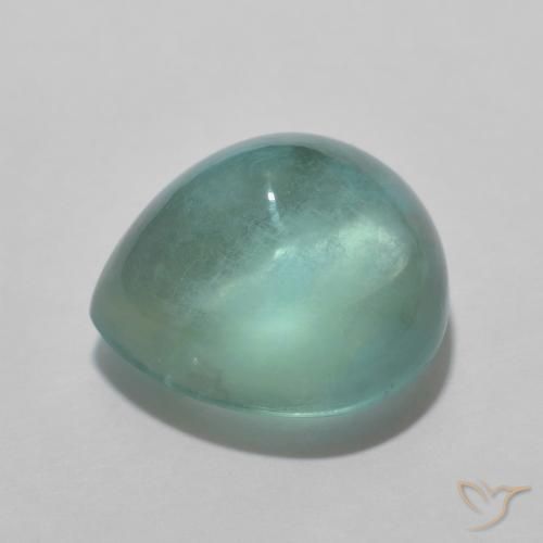 Fluorite Gemstone in 11 x 11 mm (calibrated) Size for Sale, Fluorite Stone in Bluish Green Color