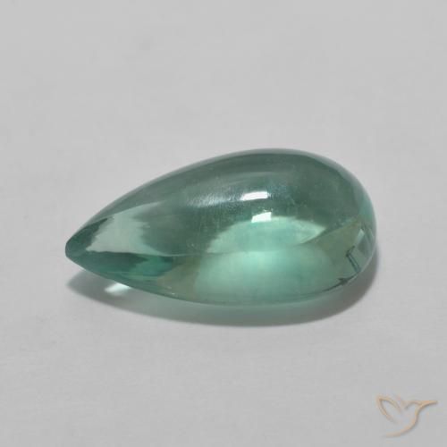Fluorite Gemstone in 14 x 8.2 mm Size for Sale, Fluorite Stone in Light Blue Green Color