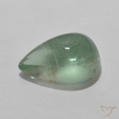 Fluorite Gemstone in 12 x 8 mm (calibrated) Size for Sale, Fluorite Stone in Mint Green Color