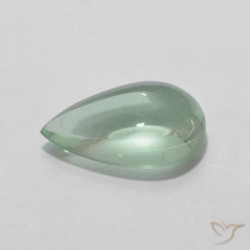 Fluorite Gemstone in 12 x 8 mm (calibrated) Size for Sale, Fluorite Stone in Very Light Yellow Green Color