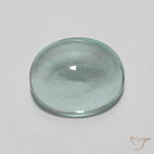2.23 ct Blue Green Fluorite, 8.9 x 7.4 mm Oval Cut From India, Photo A
