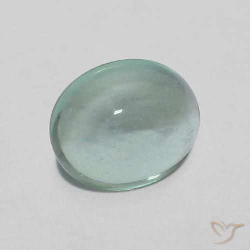 2.23 ct Turquoise Fluorite Stone, Natural Fluorite in Oval Cabochon Shape for Sale