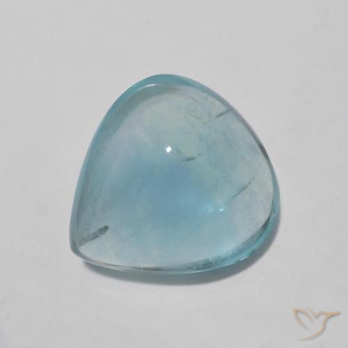 3.85 ct Turquoise Fluorite Stone, Natural Fluorite in Pear Cabochon Shape for Sale