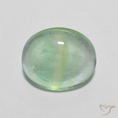 3.71ct Natural Light Yellow Green Fluorite, Oval, Transparent