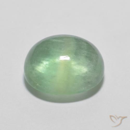 Fluorite Gemstone in 10 x 8 mm (calibrated) Size for Sale, Fluorite Stone in Light Yellow Green Color