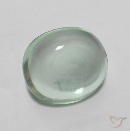 3.18 ct Green Fluorite Stone, Natural Fluorite in Oval Cabochon Shape for Sale