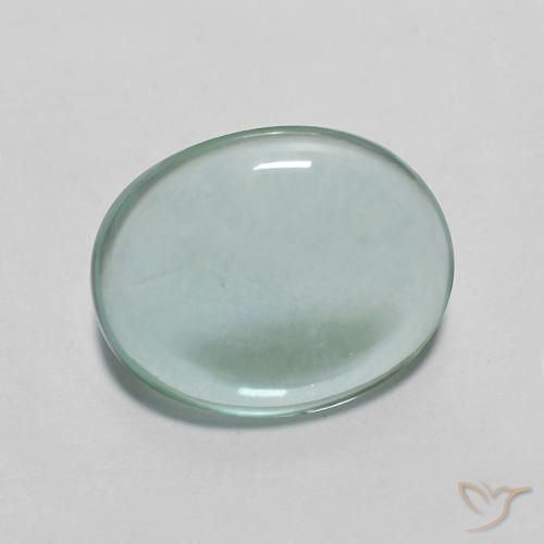 2.26 ct Turquoise Fluorite Stone, Natural Fluorite in Oval Cabochon Shape for Sale