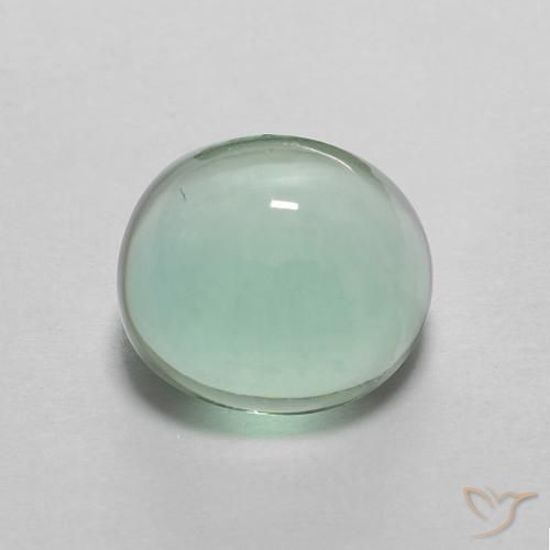 2.96 ct Blue Green Fluorite, 7.8 x 7 mm Oval Cut From India, Photo A