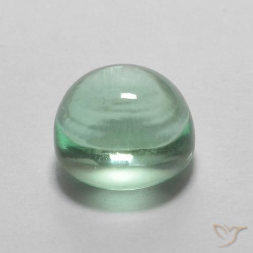 Fluorite Gemstone in 7.8 x 7 mm Size for Sale, Fluorite Stone in Light Blue Green Color
