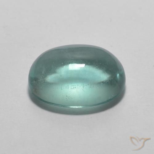 Fluorite Gemstone in 9 x 7 mm (calibrated) Size for Sale, Fluorite Stone in Very Light Blue Green Color