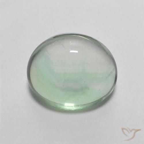 3.58ct Natural Light Mint Fluorite, Oval, Transparent