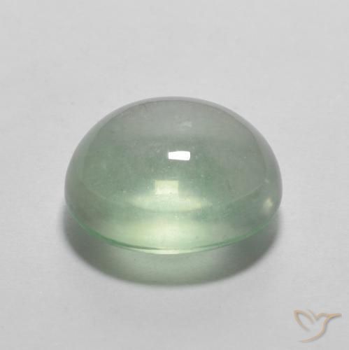 Fluorite Gemstone in 10 x 8 mm (calibrated) Size for Sale, Fluorite Stone in Light Mint Color