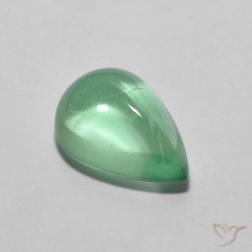 3.79ct Natural Light Green Fluorite, Pear Shape, Transparent