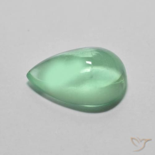Fluorite Gemstone in 12 x 8 mm (calibrated) Size for Sale, Fluorite Stone in Light Green Color