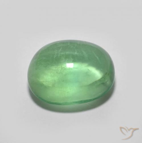 Fluorite Gemstone in 11 x 9 mm (calibrated) Size for Sale, Fluorite Stone in Warm Green Color