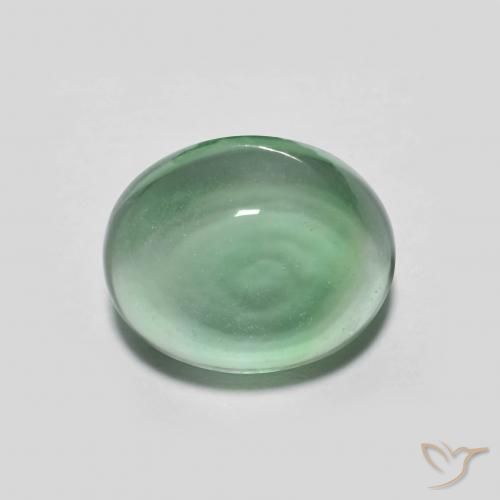 来自印度的 3,67 克拉椭圆形 绿松石萤石,尺寸 9,4 x 7,6 mm 毫米,透明净度,天然宝石,1 绿松石萤石,莫氏硬度为 4, Photo A