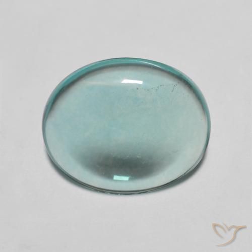 3.08ct Natural Bluish Green Fluorite, Oval, Transparent