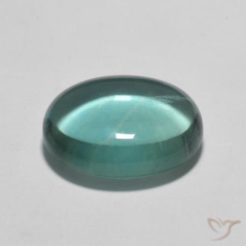 Fluorite Gemstone in 10 x 8 mm (calibrated) Size for Sale, Fluorite Stone in Bluish Green Color
