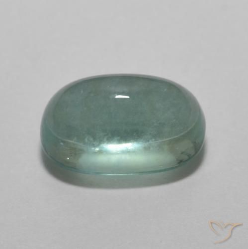 Fluorite Gemstone in 10.2 x 6.3 mm Size for Sale, Fluorite Stone in Light Blue Green Color