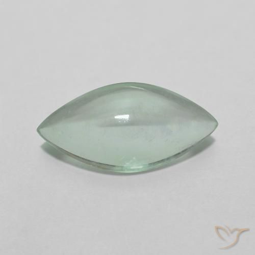 Fluorite verte de 3,28 ct, taille marquise de 13,8 x 6,9 mm d'Inde, Photo A
