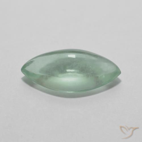 Fluorite Gemstone in 14 x 7 mm (calibrated) Size for Sale, Fluorite Stone in Very Light Yellow Green Color