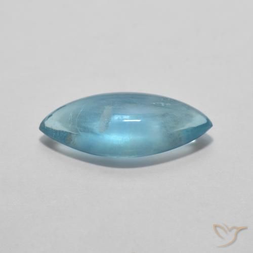 Fluorite Gemstone in 13.2 x 6 mm Size for Sale, Fluorite Stone in Light Teal Color