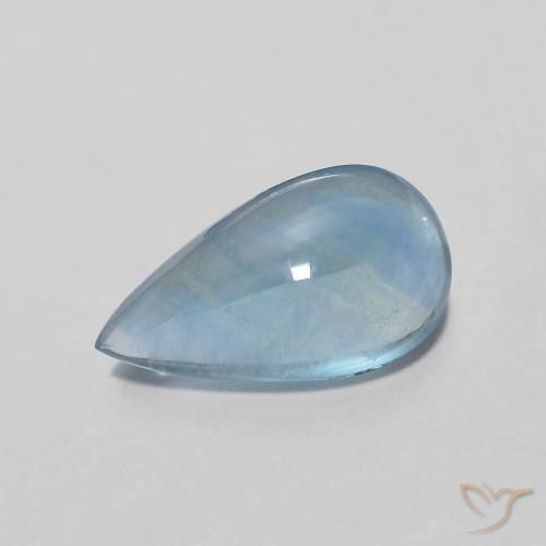 2.11 ct Turquoise Fluorite Stone, Natural Fluorite in Pear Cabochon Shape for Sale