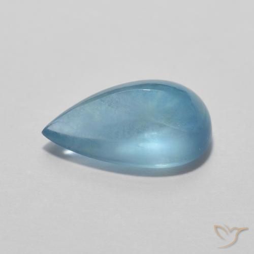 Fluorite Gemstone in 10.6 x 6 mm Size for Sale, Fluorite Stone in Light Blue Green Color