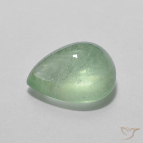 Fluorite Gemstone in 10 x 8 mm (calibrated) Size for Sale, Fluorite Stone in Very Light Green Color