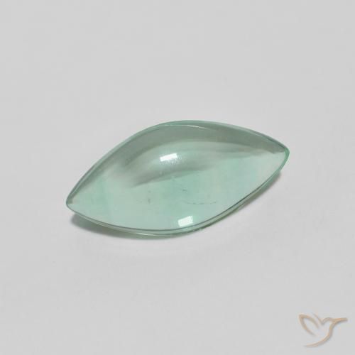 2.74 ct Green Fluorite Stone, Natural Fluorite in Marquise Cabochon Shape for Sale