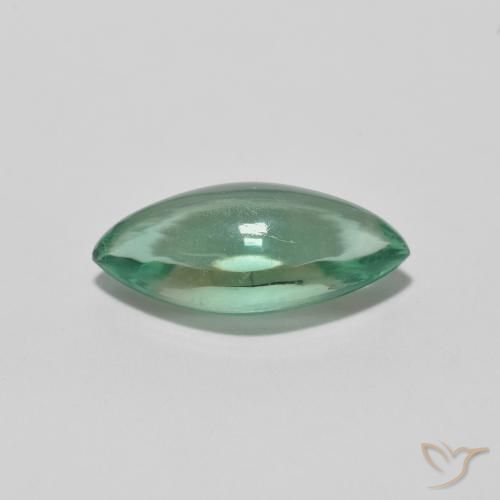 Fluorite Gemstone in 13 x 6.4 mm Size for Sale, Fluorite Stone in Very Light Yellow Green Color