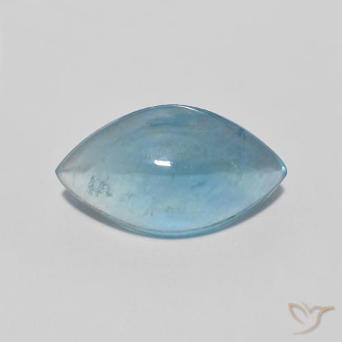 3.88 ct Blue Green Fluorite, 13.6 x 7.8 mm Marquise Cut From India, Photo A